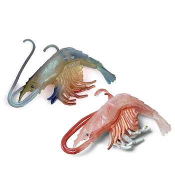 

Coloured Shrimp Animal Model Action Figure Simulation Sea Animal Action Figures Collection PVC Children's Cognitive Toys