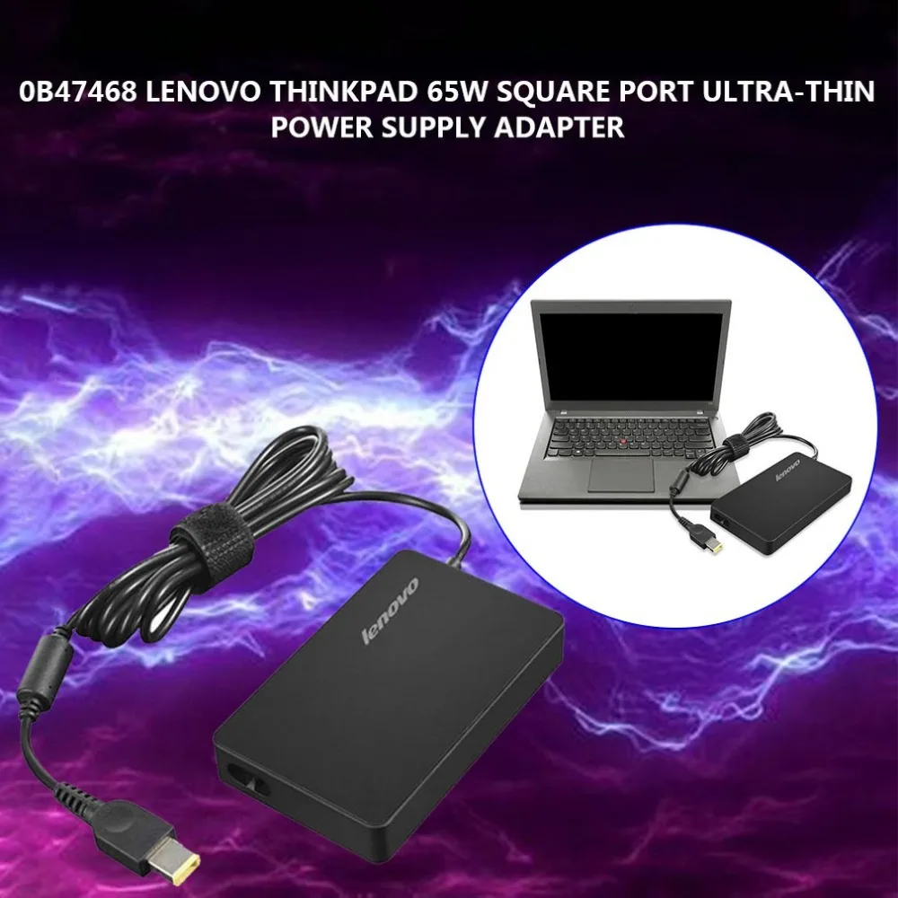 Совместимость lenovo Thinkpad S1 X1 X240S 90W квадратным носком Тетрадь Мощность адаптер 90W 0B47008 3-контактный переменного тока