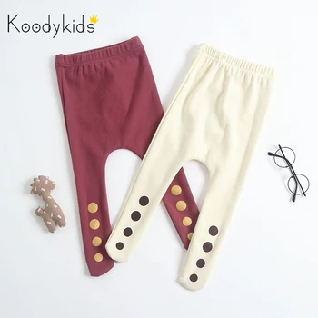 

Koodykids 2020 New Baby Pants Spring Autumn Baby Legging Golden Dot Fashion Baby Girl Leggings Socks Feet Pants Spring 0-3 Years
