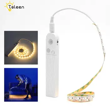 

1-3M Flexible LED Strip Light DC 5V PIR Motion Sensor Under Bed Wardrobe Gate Lighting For Cabinet Stair Waterproof SMD 2835
