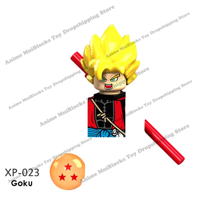 XP021-026 Single Sale Dragon Ball Z Building Blocks mini Anime Goku Action toy Figure Assemble bricks toys for children gifts XP023