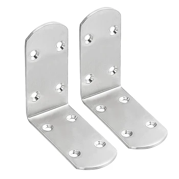 

uxcell 2pcs 85mmx85mmx38mm Stainless Steel Corner Brace Joint L Shape Right Angle Bracket Fastener