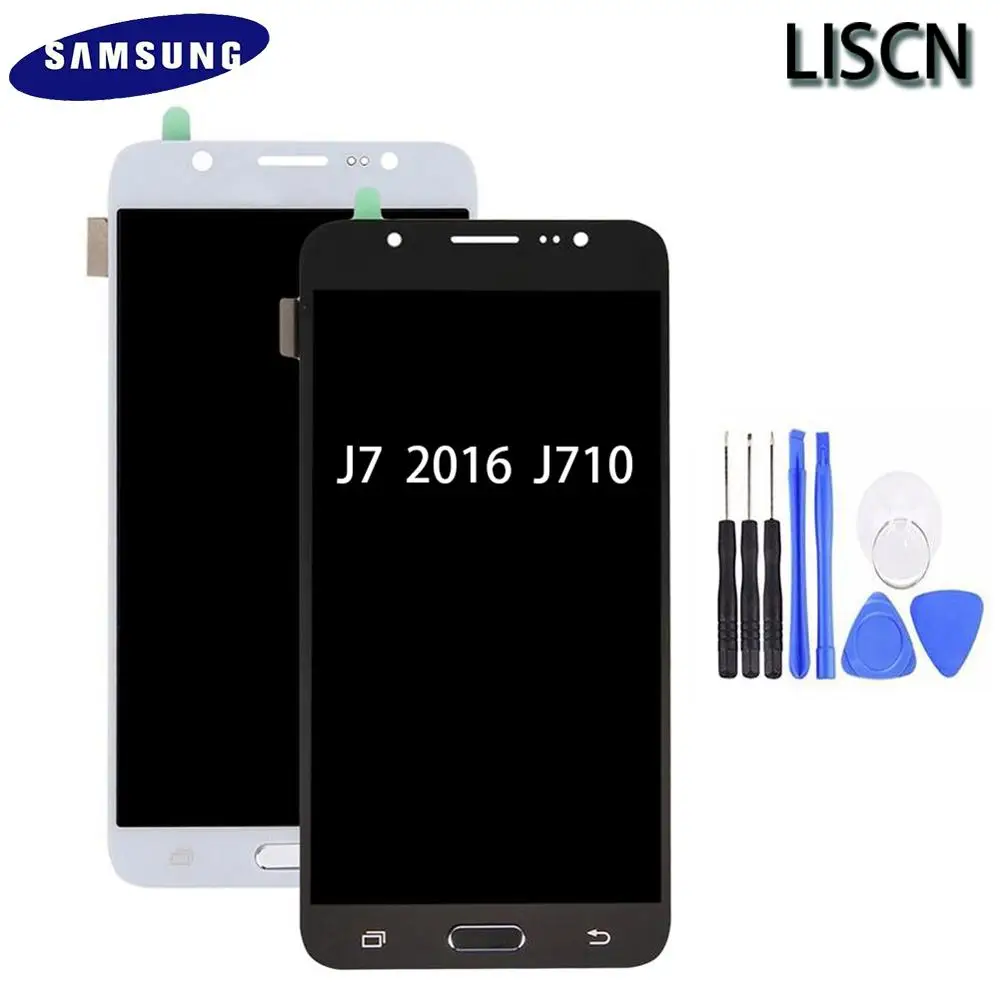 

100%Test LCD For Samsung Galaxy J7 2016 LCD Screen J710 J710F J710FN Display Touch Screen Digitizer Assembly Replacement lcd