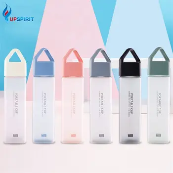 

Upspirit 480mL Portable Square Water Bottle Plastic Leak Proof Drinking Kettle Cup Outdoor Sport Travel Protein Shaker Drinkware