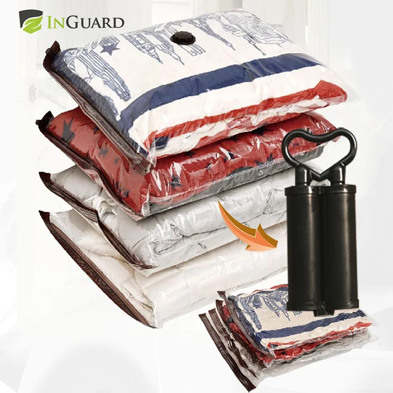 

Large Vacuum Compressed Storage Bag for Clothes Saving Space Seal Bags Wardrobe Closet Home for Organizer
