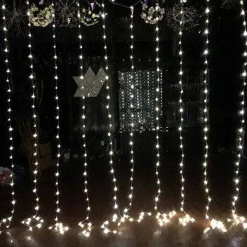 

300 Light Led Soft Curtain Lights 8 Function Timing 6-18H Curtain Light Suitable For Home Decoration
