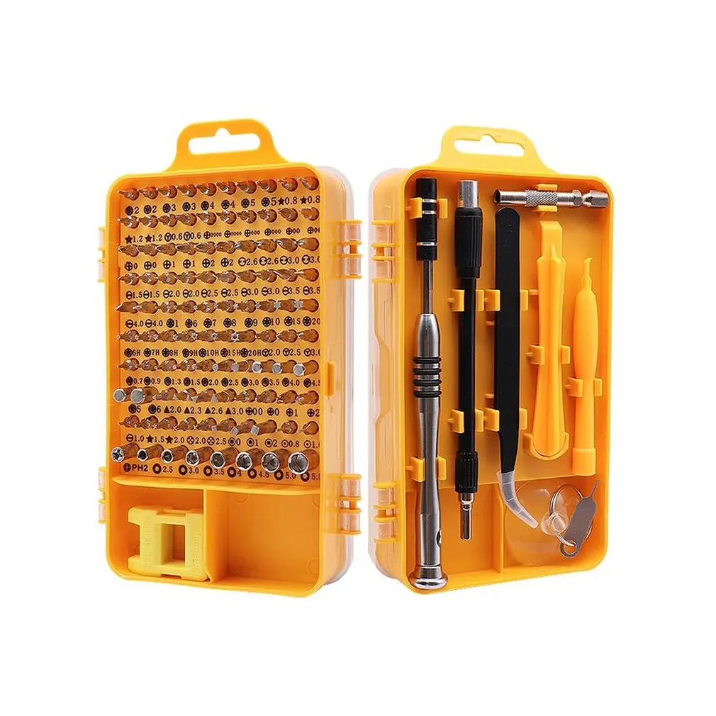 

110 In 1 Precision Screwdriver Kit Accessory Set for iPhone Laptop PC Watch CR-V Steel Mini DIY Hand Work Repair Tools
