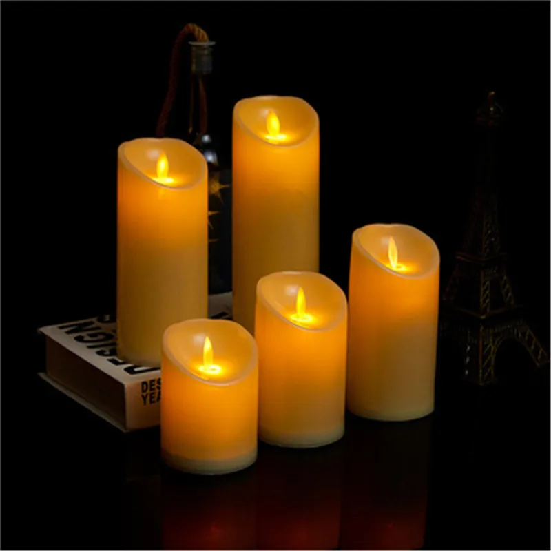 3 pcs Flameless Candles LED Battery Operated Flickering Lamp Lights Home Decor 