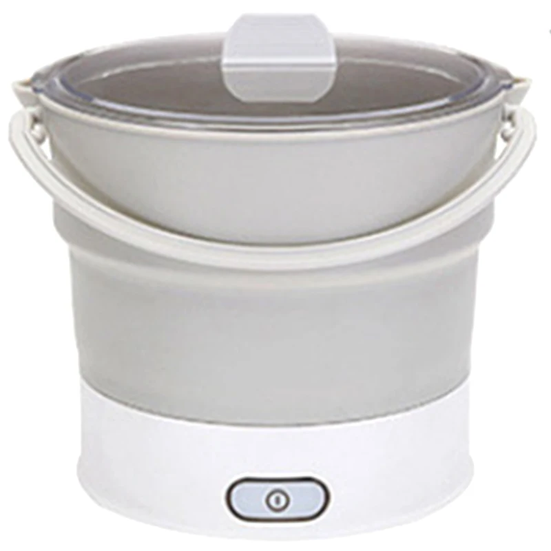 

Folding Electric Skillet Kettle Heated Food Container Heated Lunch Box Cooker Portable Hot Pot Cooking Tea Us Plug