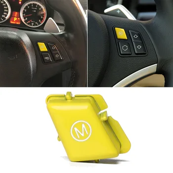 

Yellow Steering Wheel M Mode Switch Button For BMW E81 E82 E87 E92 E88 M1 2004-2011 E90 E92 E93 M3 2007-2013 Car Stickers