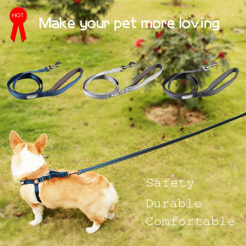 

Tuff Dound Original Nylon Leash pet Heavy Dog Extra Big Large Medium Small Dog Husky Teddy puppy Durable walking rope running