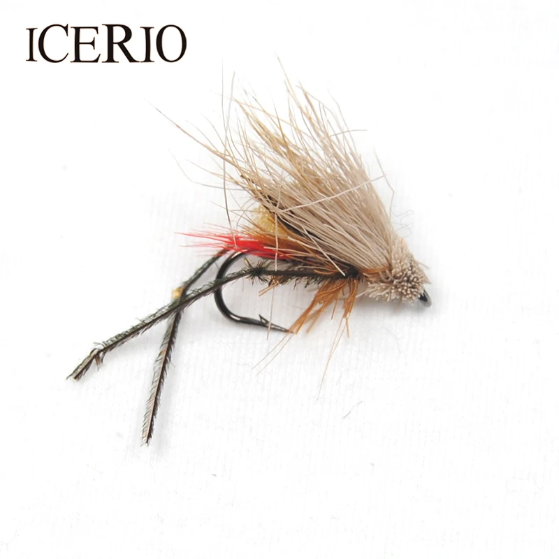 

ICERIO 10PCS Terrestrial Hopper Dry Flies Fly Fishing Trout Lures #6