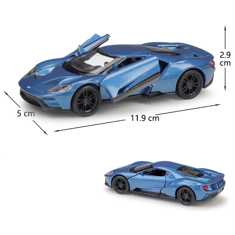 WELLY литье под давлением 1:36 Ford GT Similator модель спортивного автомобиля Модель автомобиля оттягивающийся назад Металлический Игрушечный Автомобиль из сплава для детей Коллекция подарков