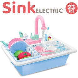 Jouets d'évier de cuisine pour enfants, lave vaisselle électrique, jouet de cuisine pour enfants, maison de jeu, lave vaisselle 