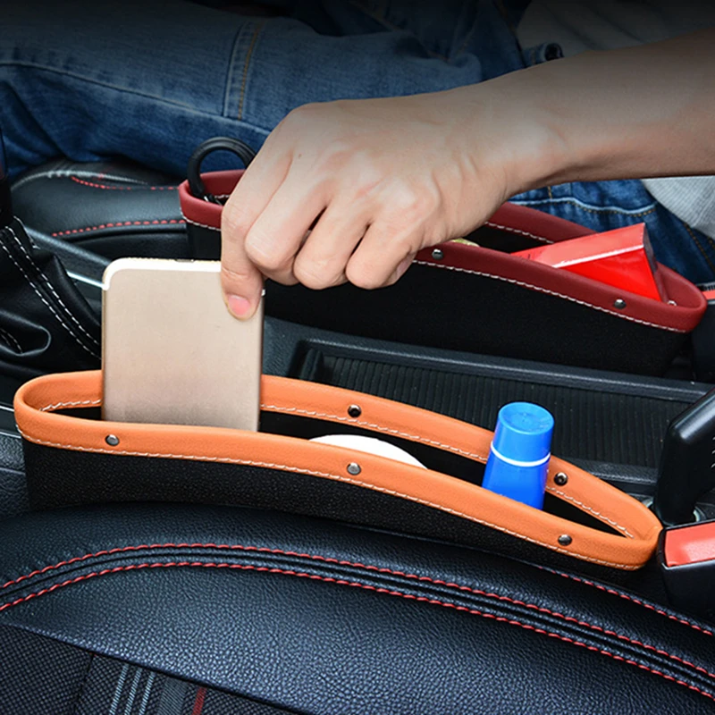 Car Organizer Storage Car Seat Slit Gap Pocket Multifunctional Driver Seat Catcher Cup Holder Car Accessories Automotive Goods