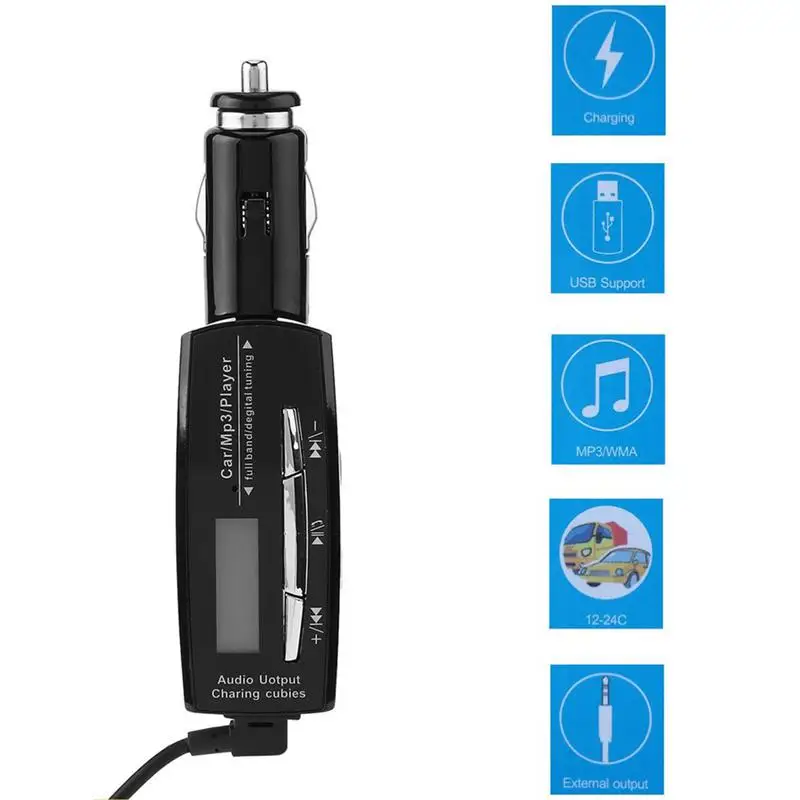 BT688 USB 2.1A Bluetooth светодиодный экран Hands-free автомобильный комплект встроенный микрофон MP3/WMA музыка Зарядка для Android мобильного телефона