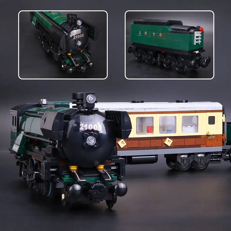 LEPIN-21005-series-the-Emerald-Night-model-building-blocks-set-Classic-compatible-Steam-trains-Toys-10194