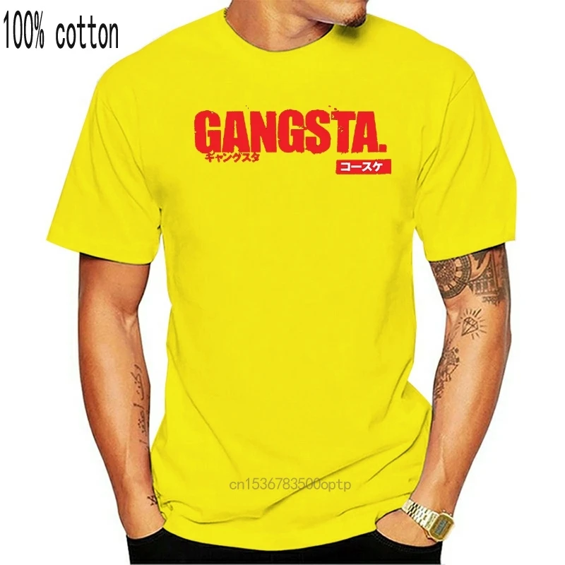 Футболка Gangsta с логотипом Аниме Манга 1 крутая Повседневная футболка Мужская