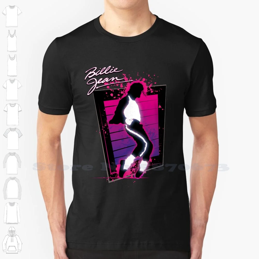 Jean Retro Toe Graphic ( Michael Jackson-Thriller) Maglietta Divertente Estiva Per Uomo Donna Jean Billy Jean Michael