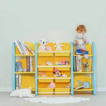 

Children's Toy Storage Rack Organizer Rack Multi-layer Baby Toys Nursery Storage Cabinet Plastic Bookshelf