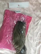 NICESY-extensiones de cabello sintético para mujer, pelo largo ondulado de 22 pulgadas, color marrón, negro y dorado, 5 Clips de alta temperatura