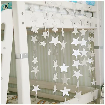 

Nordic Style 4M Long Star String Ornament For Baby Nursery Girls Room Dorm Apartment Wall Hanging Decoration Props 7 Color