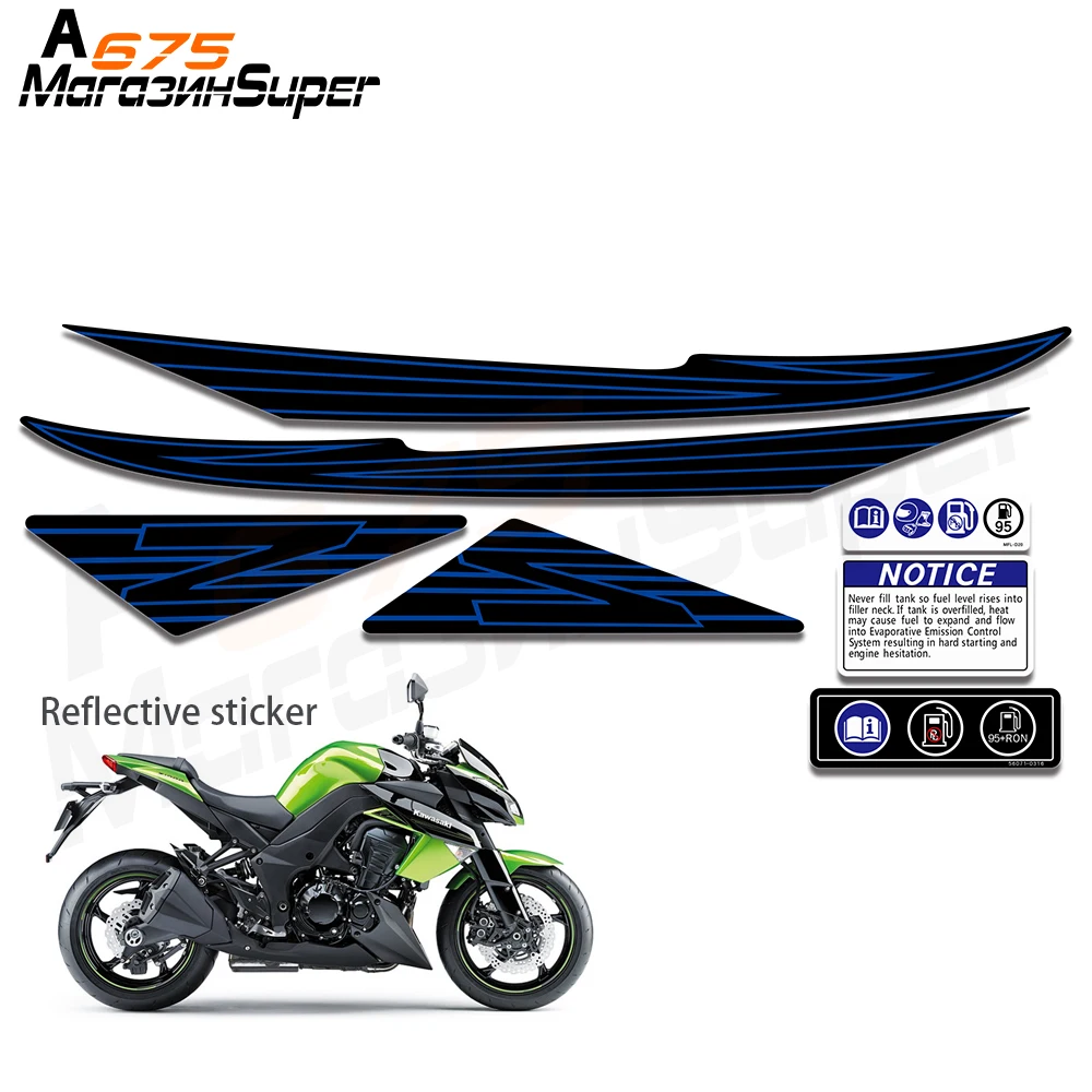 Подходит для-Kawasaki Z1000 2010 2011 2012 2013 Полный наклейки графический комплект Набор Мотоцикл весь автомобиль 3M наклейки