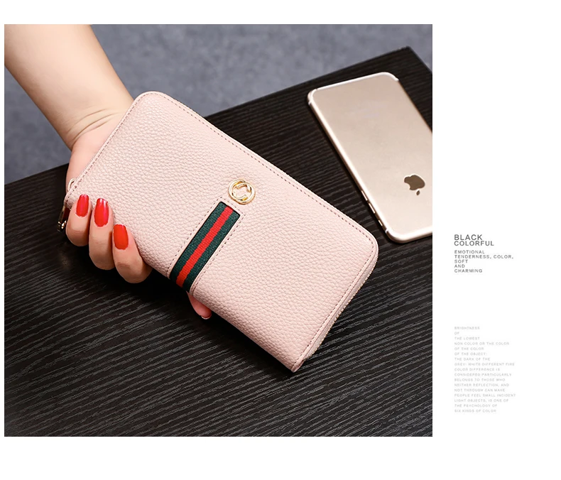 Elegant Luxury Brand Designer Wallet for Women Zipper New Luxury Wallet Women Bags Designer Purse Clutches Cartera Mujer