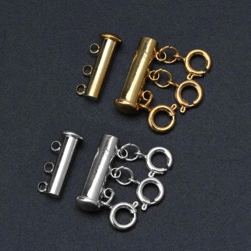 Multi Strand Clasps Lobster Clasp Necklace Magnetic Tube Lock Jewelry Connectors F3MD