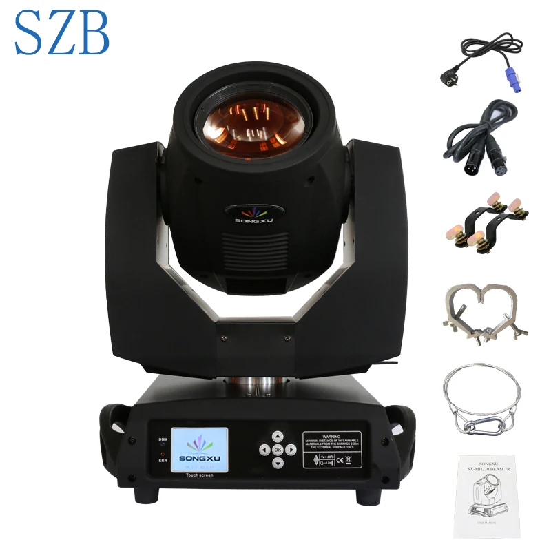 SZB Sharpy lyre Beam 230W 7R вращающаяся головная фара 230 луч освещение для сцены Дискотека