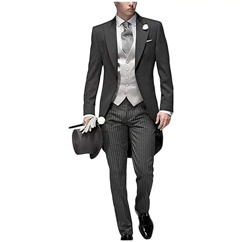 Custom Made Pinstrip Pant Formal Wedding Men Suit Pants  Pinstrip Trousers Casual Brand  Dress Trousers 2