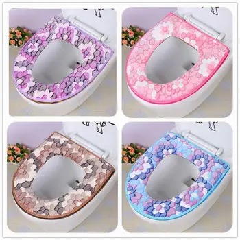 

Universal Toilet Seat Cover Winter Toilet Seat Cushion Fleece Washable Toilet Seat Pad Zipper Closure Design