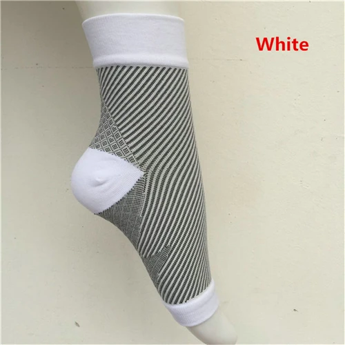 White 1 пара, защита от растяжения лодыжки, давление, спортивные носки, защита лодыжки, медное волокно, защита лодыжки, носки, Компрессионные Рукава - Цвет: White