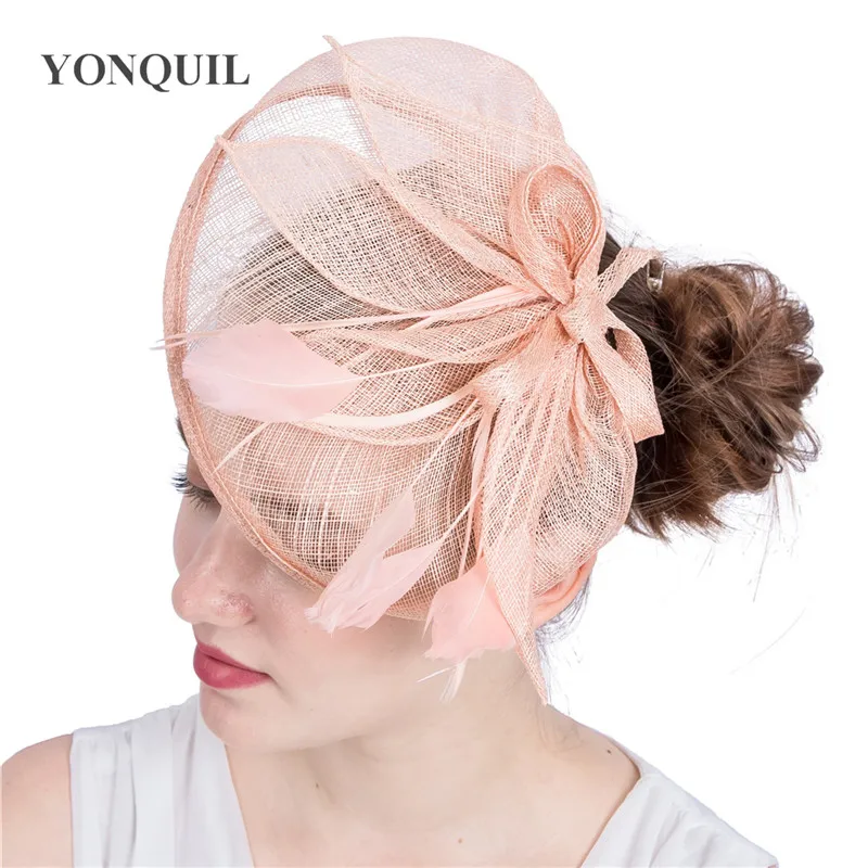 Elegant Ladies Wedding Fasciantor Hats For Women Party Hair Accessories Church Cocktail Race Headwear Headband Event Headpiece women silver exquisite heart five pointed star design hair claws ladies fashion washing face hair clips girls hair accessories