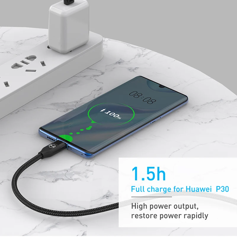 Зарядный кабель MCDODO 100 Вт 3 А Тип C на USB PD быстрая зарядка 0 аудио 4K к телевизору Type