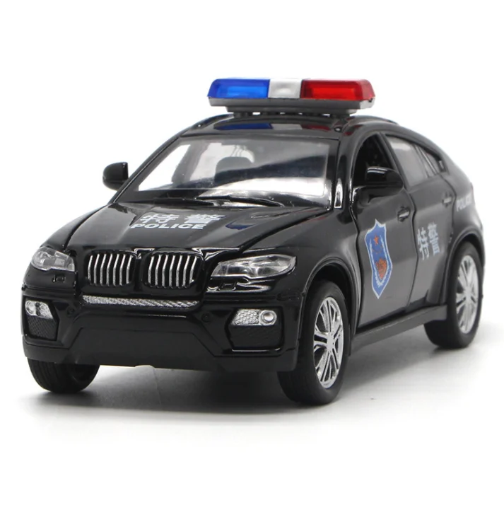 1:32 Toyota prado X6 полицейская модель автомобиля из сплава патруль вагон автомобиль acousto-optic SUV с выдвижной спинкой для мальчика Игрушки Подарки