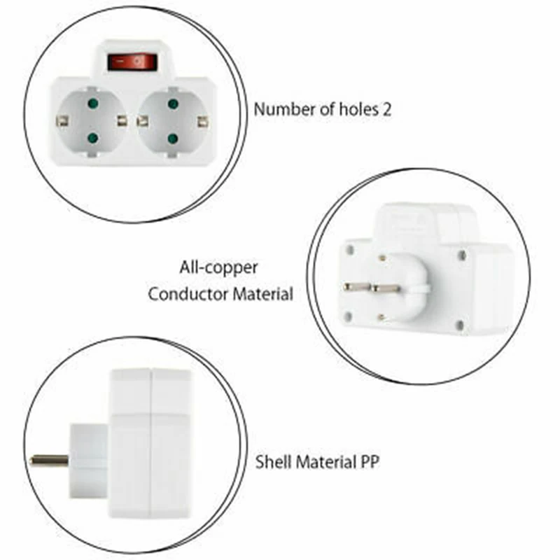 

Multi functional Conversion Plug Universal 3500W Outlet Adapter Socket