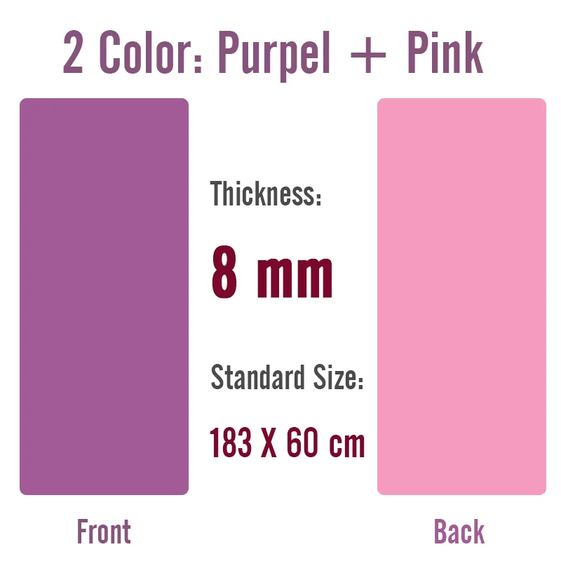 183x60cm thicker 8mm 183x600x8 мм толщиной двойной Цвет Нескользящие ТПЭ коврики для йоги качества упражнения для занятий спортом, пилатеса коврик для Для мужчин Фитнес тренажерный зал дома безвкусный Pad - Цвет: 183x60cm thicker 8mm