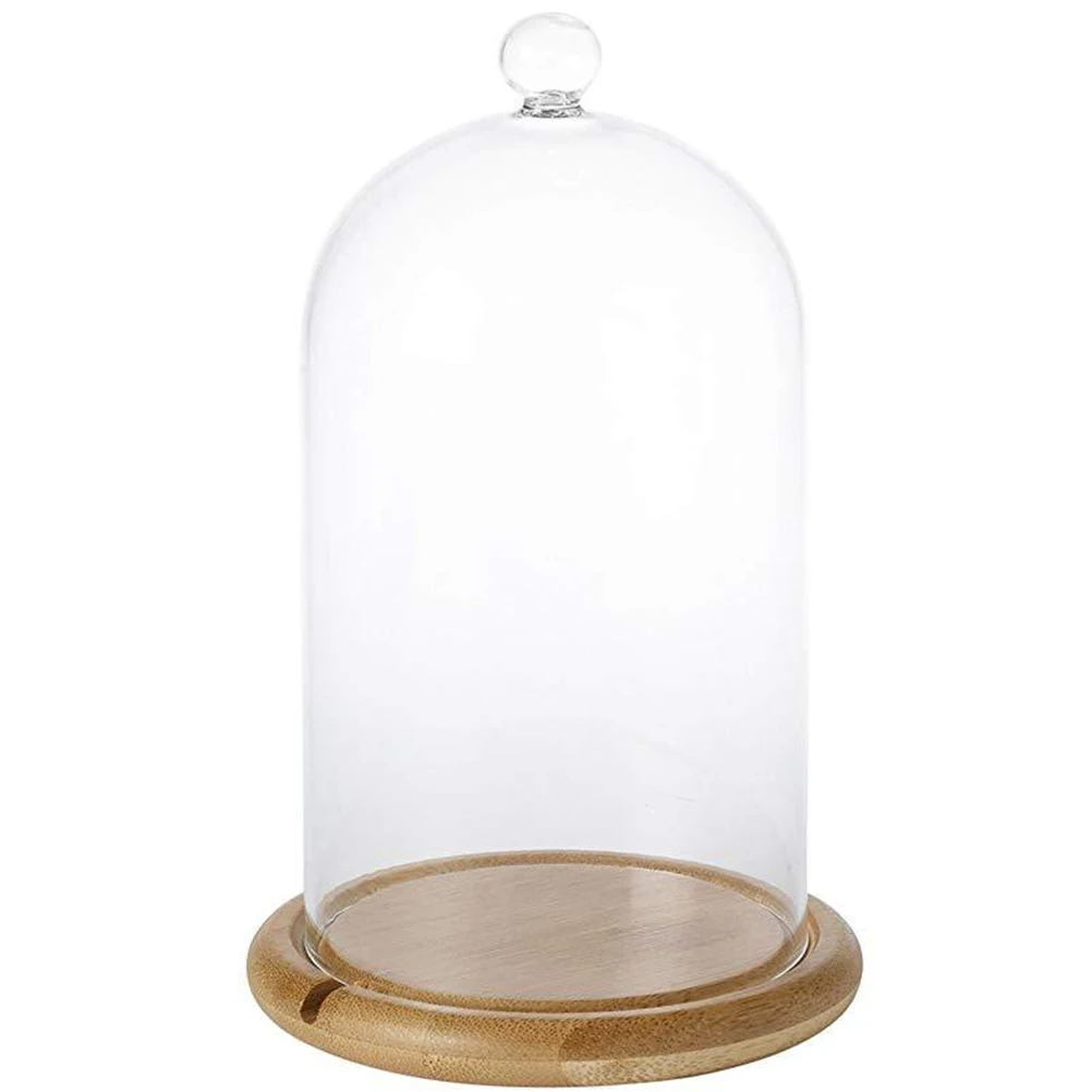 Clear Glass Jar Dome Cover Decorative Clear Glass Dome Cloche Bell Cover Fresh Flower Glass Cover for Wedding Party Valentine 2