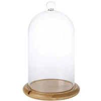 Clear Glass Jar Dome Cover Decorative Clear Glass Dome Cloche Bell Cover Fresh Flower Glass Cover for Wedding Party Valentine 2