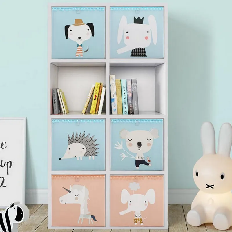 2020 New Cube Folding Storage Box For Kids Toys Organizer Clothes Underwear Socks Bins 33 x 33cm Boxes | Дом и сад