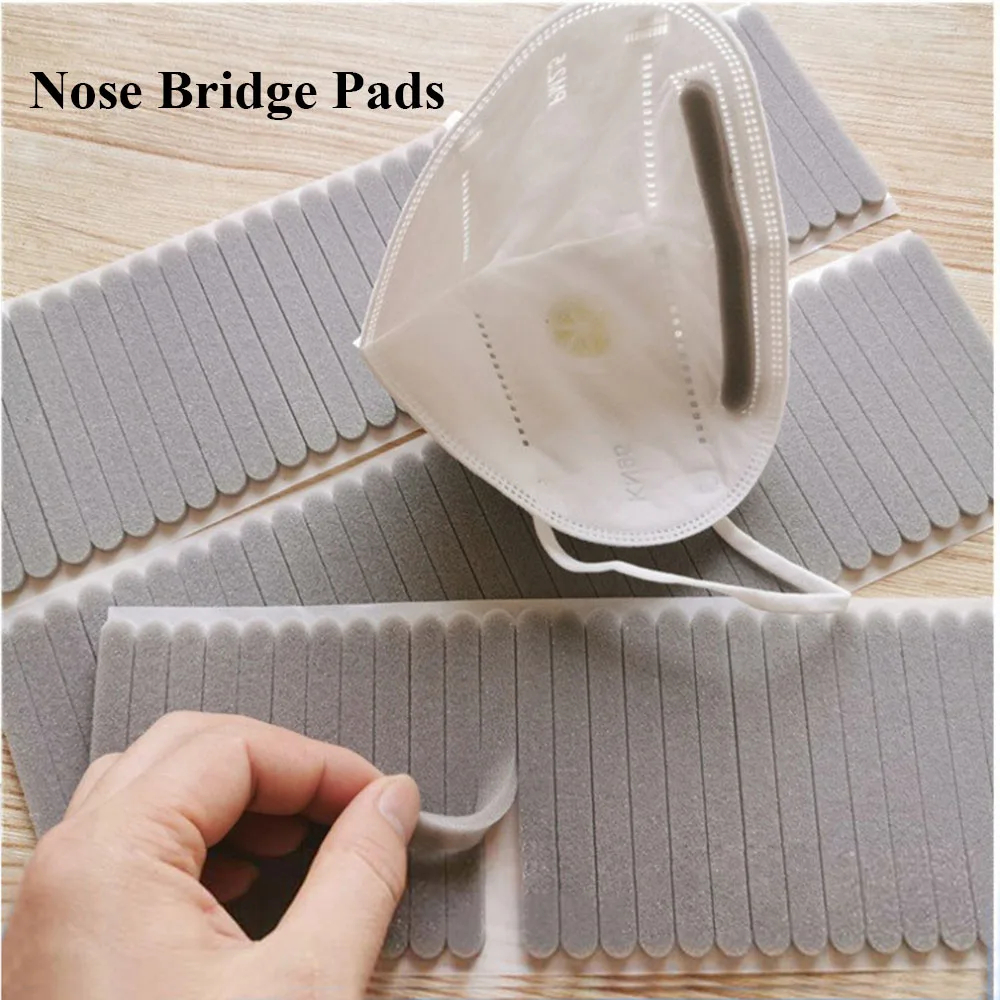 

100Pcs/set Microfiber Foam Anti-Fog Nose Bridge Pads Cushion for Mouth Mask