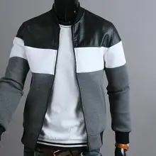 

2022 Men Jacket Casual Stand-up Collar Male Stylish Ribbed Oblique Pockets Slim Coat Men