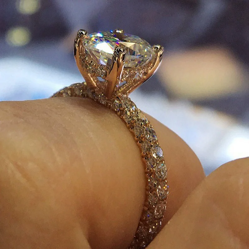 Ailend принимает на заказ ювелирное кристаллическое кольцо набор европейский и американский инкрустированные Стразы модные парные кольца женский подарок для вечеринки