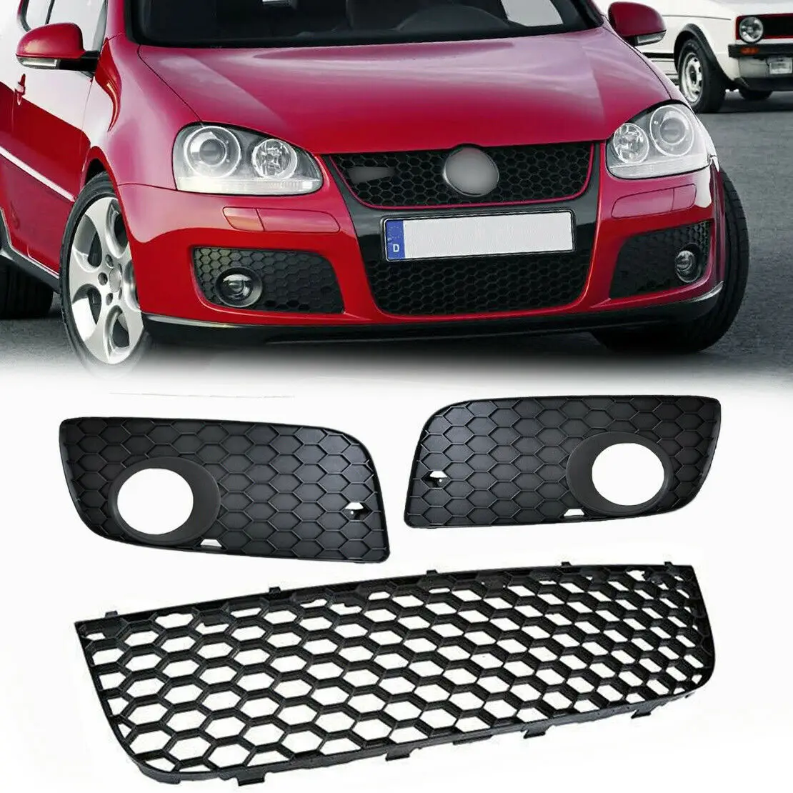 Auto Front Lower Bumper Mesh Grill Racing Grille + Nebel Lampe Abdeckung  Für VW MK5 Golf GTI Jetta GT 2005 2006 2007 2008 2009 - AliExpress