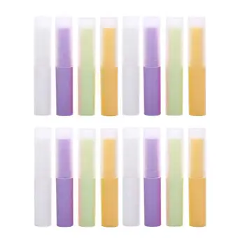 

16pcs Lip Balm Tube Durable Plastic Creative Empty Lip Balm Tube for Ladies Girls Skin Care Tool Refillable Bottle