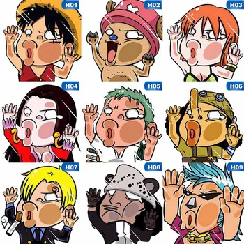 

Newest Car Styling Cartoon One Piece Luff Hitting the Glass Car Stickers Decals