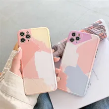 Funda de teléfono esmerilada pintada con Graffiti de Color artístico para iPhone 11 11Pro Max X XS Max XR 8 7 Plus SE 2 2020, fundas suaves de moda(China)