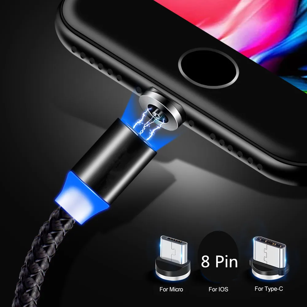 Магнитный USB QC 3,0 быстрое зарядное устройство huawei P30 Y9 Prime P Smart Z type C Магнитный провод зарядки для samsung Galaxy S9 A70 A40 M30S