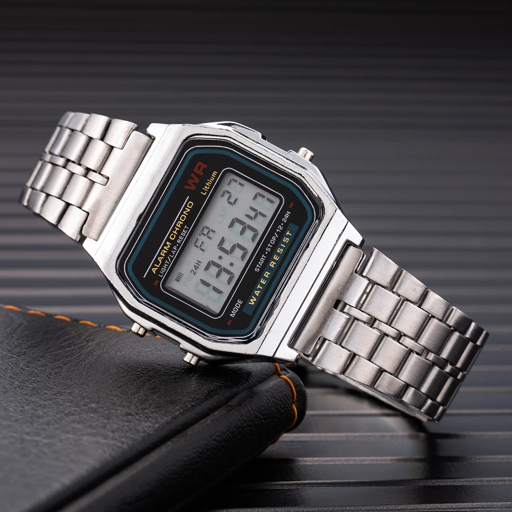 Роскошные золотые светодиодный цифровые часы для мужчин и женщин модные часы-браслет повседневные спортивные многофункциональные электронные часы Reloj Mujer Hombre
